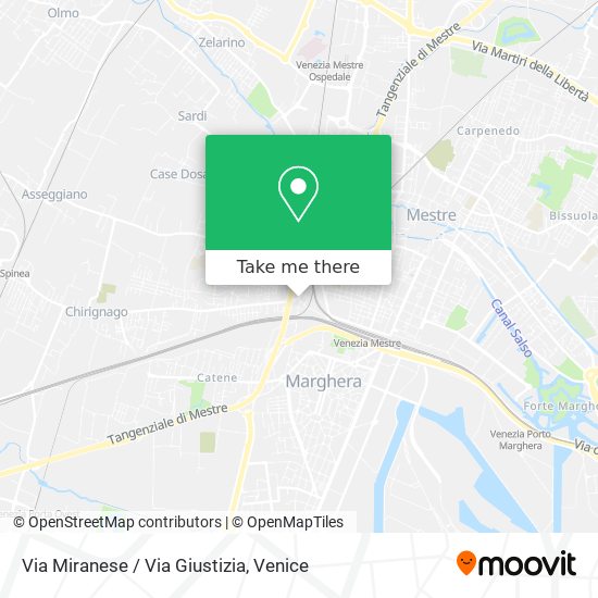 Via Miranese / Via Giustizia map