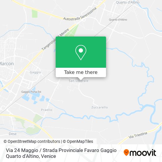 Via 24 Maggio / Strada Provinciale Favaro Gaggio Quarto d'Altino map