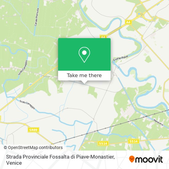 Strada Provinciale Fossalta di Piave-Monastier map
