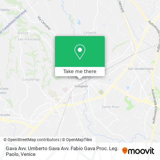 Gava Avv. Umberto Gava Avv. Fabio Gava Proc. Leg. Paolo map