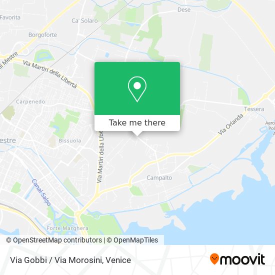 Via Gobbi / Via Morosini map
