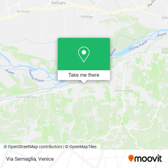 Via Sernaglia map