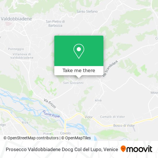 Prosecco Valdobbiadene Docg Col del Lupo map
