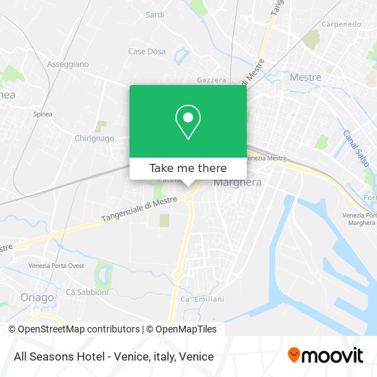 All Seasons Hotel - Venice, italy map
