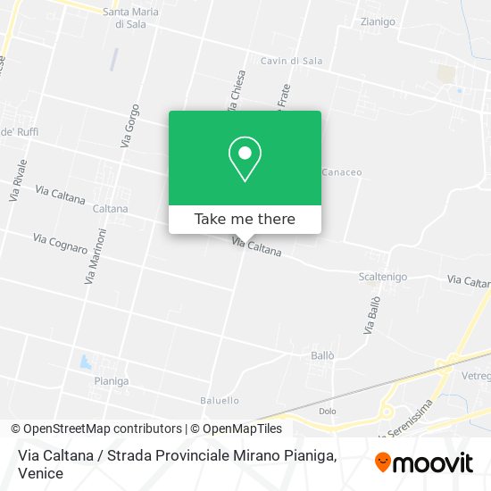 Via Caltana / Strada Provinciale Mirano Pianiga map