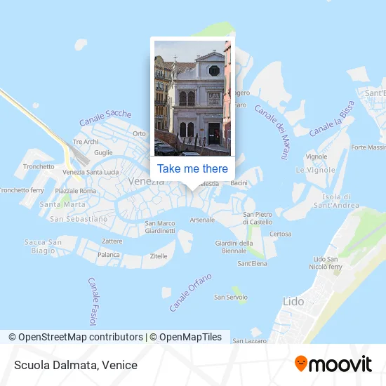 Scuola Dalmata map
