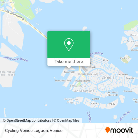 Cycling Venice Lagoon map