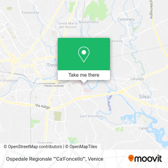 Ospedale Regionale ""Ca'Foncello"" map