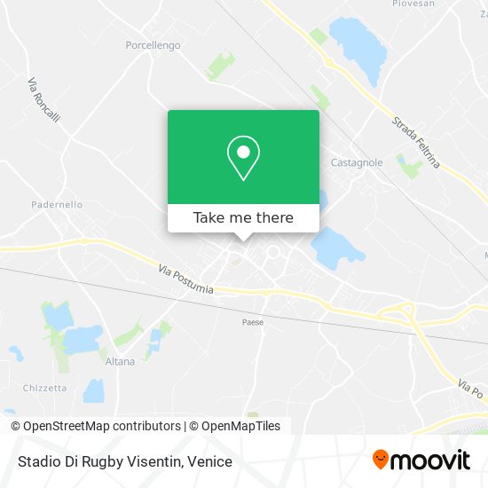 Stadio Di Rugby Visentin map