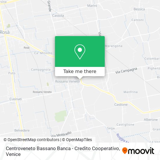 Centroveneto Bassano Banca - Credito Cooperativo map