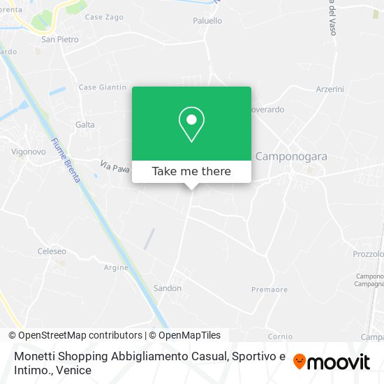 Monetti Shopping Abbigliamento Casual, Sportivo e Intimo. map