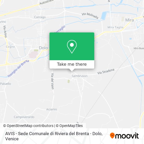 AVIS - Sede Comunale di Riviera del Brenta - Dolo map