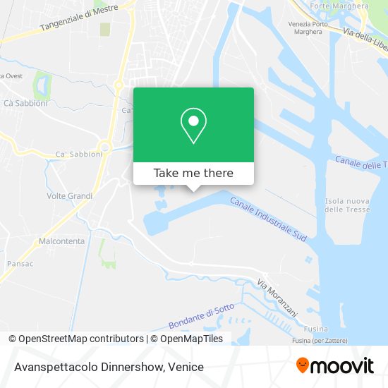 Avanspettacolo Dinnershow map