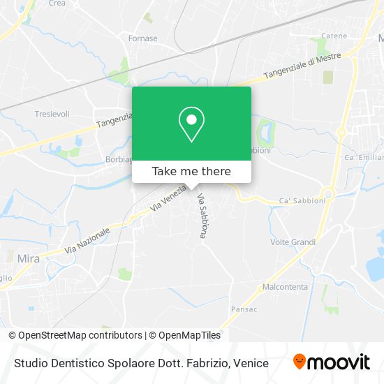 Studio Dentistico Spolaore Dott. Fabrizio map