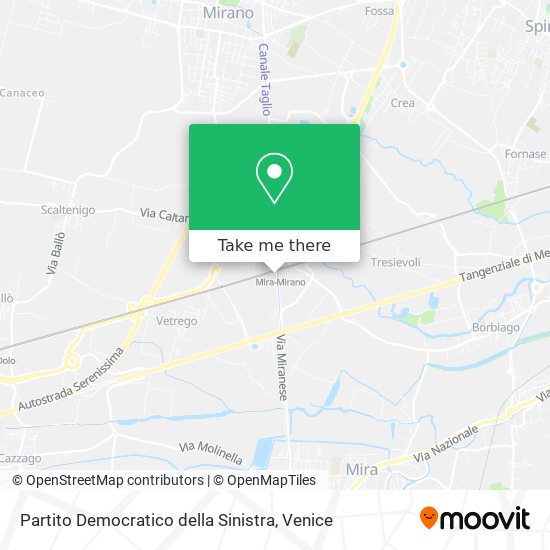 Partito Democratico della Sinistra map