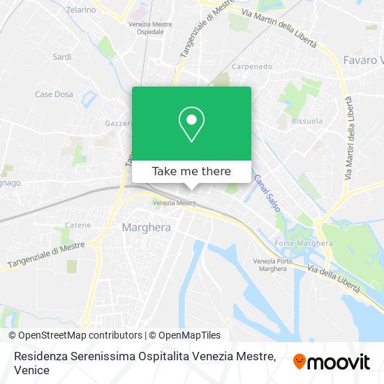 Residenza Serenissima Ospitalita Venezia Mestre map