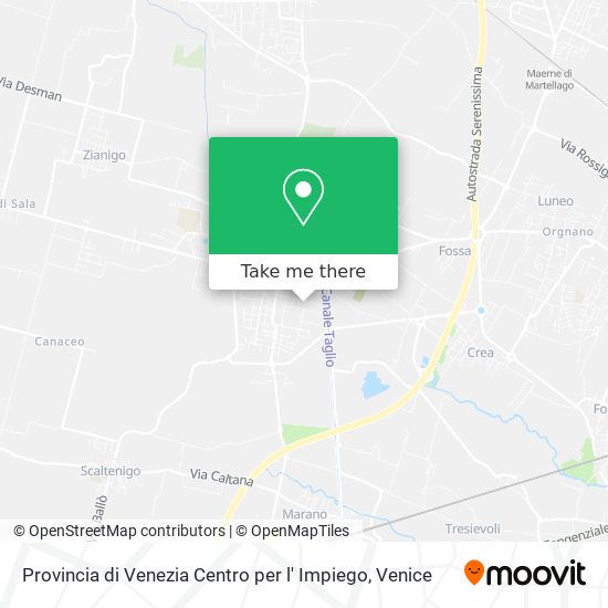 Provincia di Venezia Centro per l' Impiego map