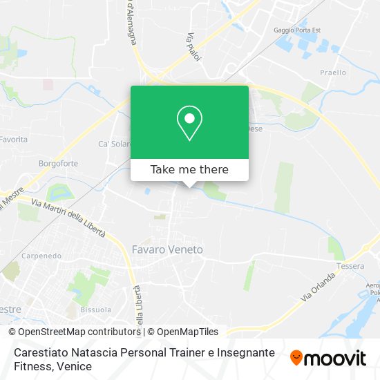 Carestiato Natascia Personal Trainer e Insegnante Fitness map