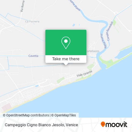 Campeggio Cigno Bianco Jesolo map