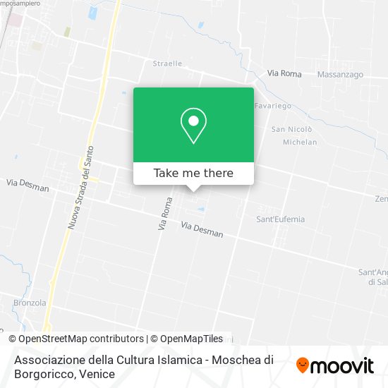 Associazione della Cultura Islamica - Moschea di Borgoricco map