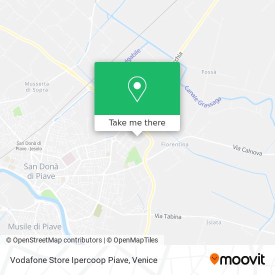 Vodafone Store Ipercoop Piave map