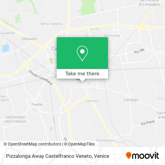 Pizzalonga Away Castelfranco Veneto map