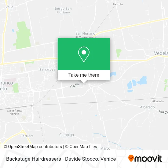 Backstage Hairdressers - Davide Stocco map