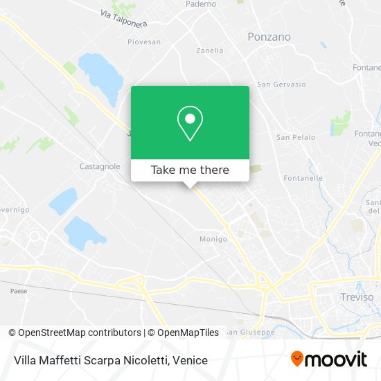 Villa Maffetti Scarpa Nicoletti map