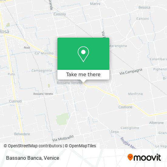 Bassano Banca map