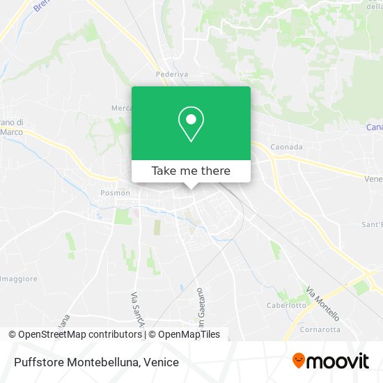 Puffstore Montebelluna map