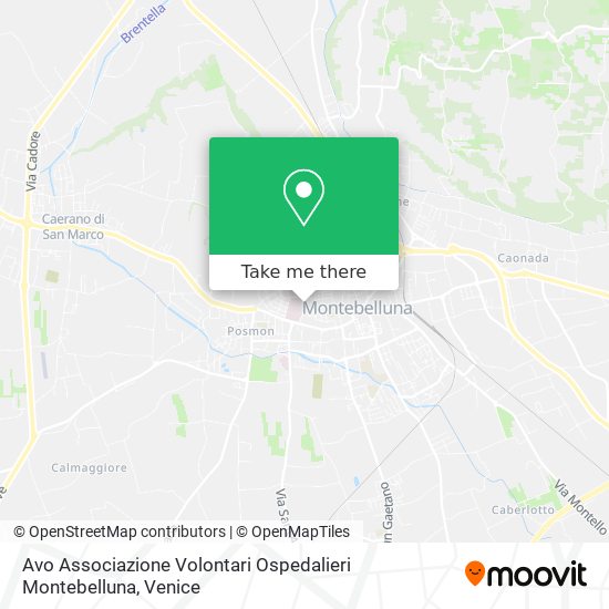 Avo Associazione Volontari Ospedalieri Montebelluna map