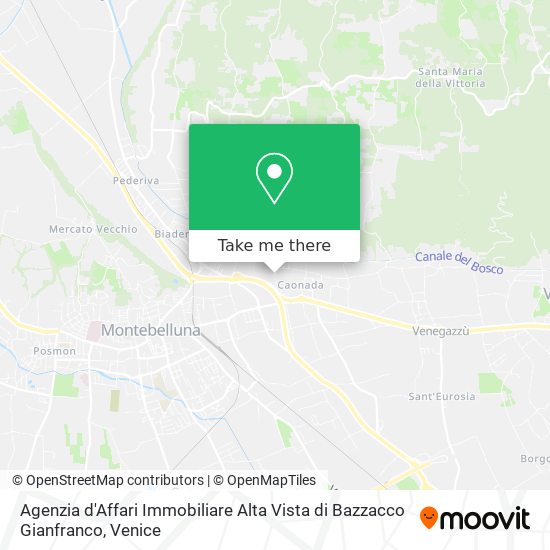 Agenzia d'Affari Immobiliare Alta Vista di Bazzacco Gianfranco map