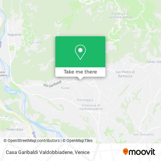 Casa Garibaldi Valdobbiadene map