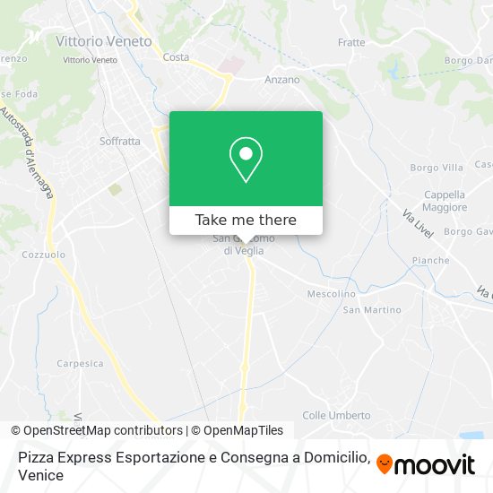 Pizza Express Esportazione e Consegna a Domicilio map
