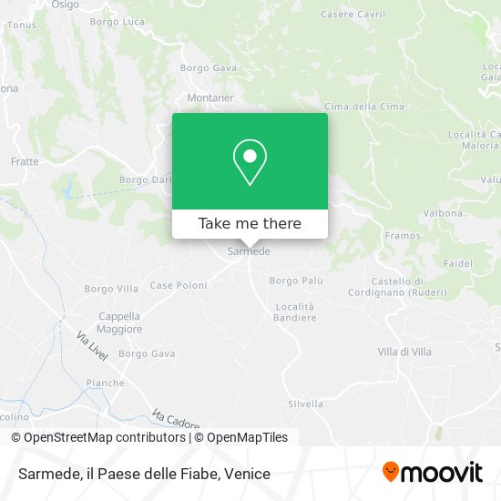 Sarmede, il Paese delle Fiabe map