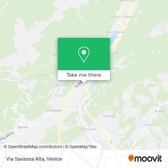 Via Savassa Alta map