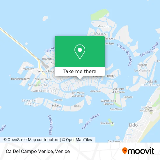Ca Del Campo Venice map