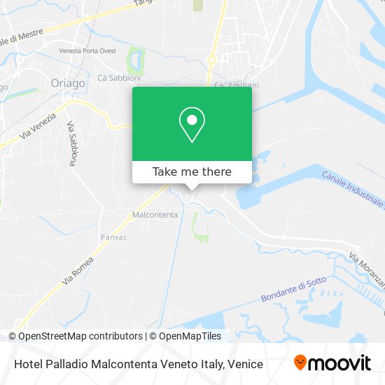 Hotel Palladio Malcontenta Veneto Italy map