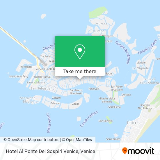 Hotel Al Ponte Dei Sospiri Venice map