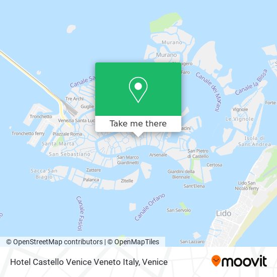 Hotel Castello Venice Veneto Italy map