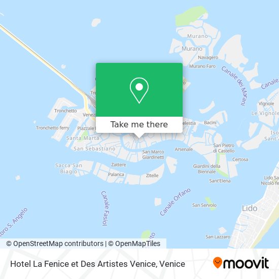 Hotel La Fenice et Des Artistes Venice map