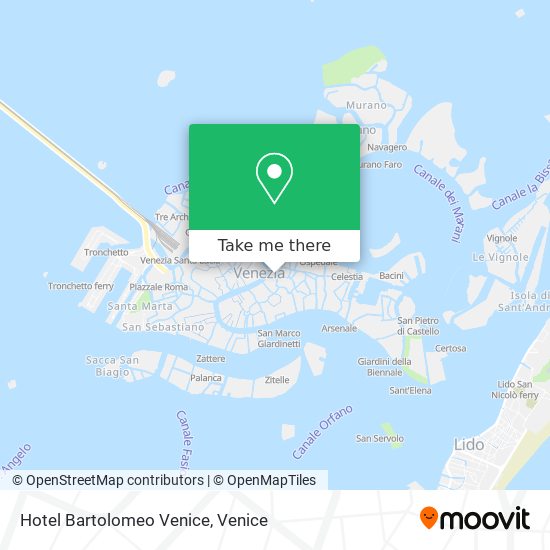 Hotel Bartolomeo Venice map