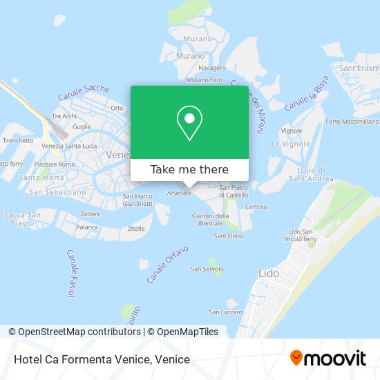 Hotel Ca Formenta Venice map