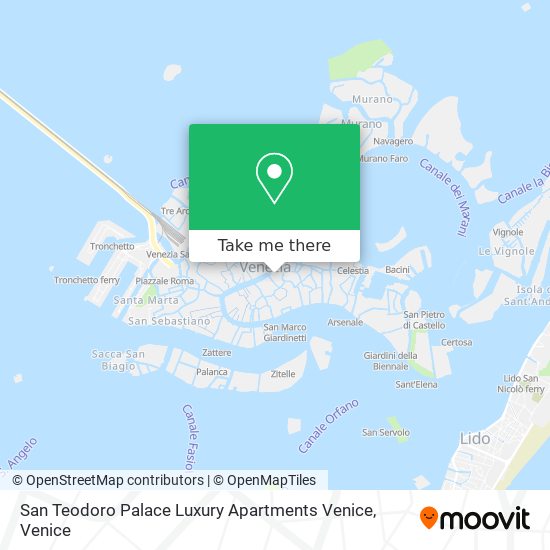 San Teodoro Palace Luxury Apartments Venice map