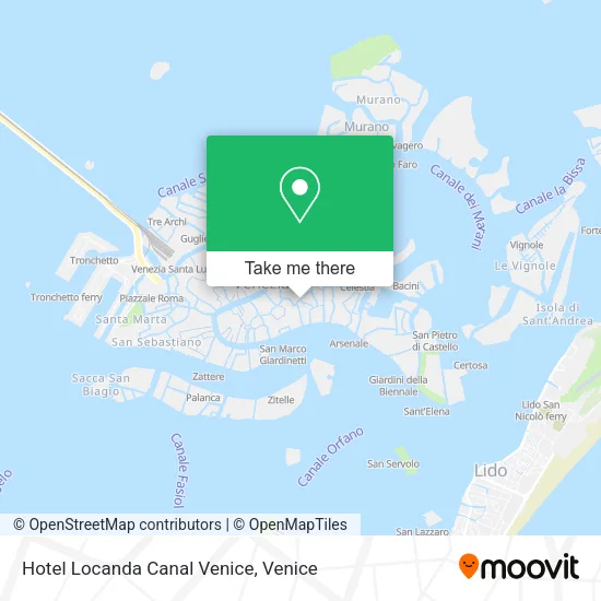 Hotel Locanda Canal Venice map