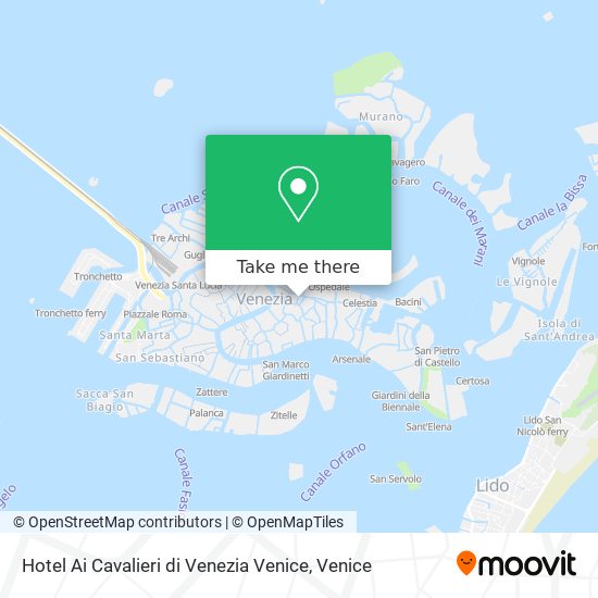 Hotel Ai Cavalieri di Venezia Venice map