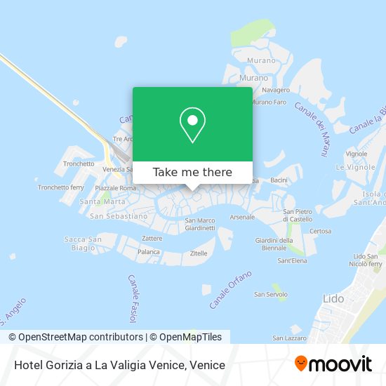 Hotel Gorizia a La Valigia Venice map