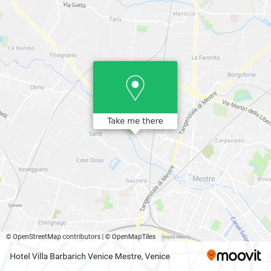 Hotel Villa Barbarich Venice Mestre map