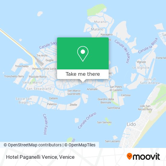 Hotel Paganelli Venice map