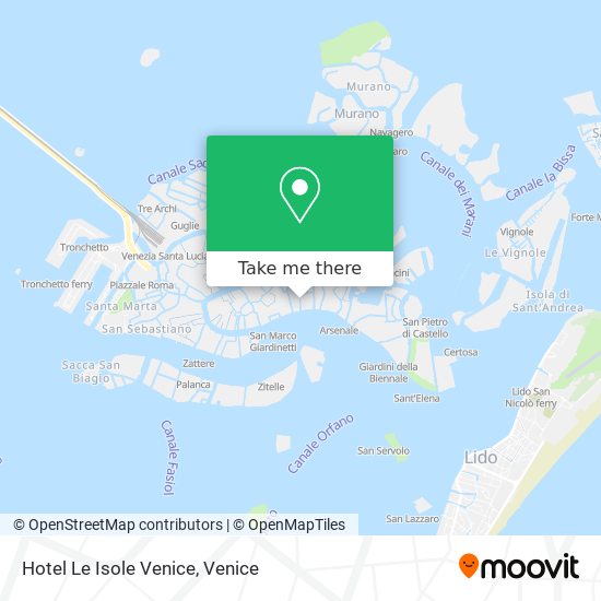 Hotel Le Isole Venice map